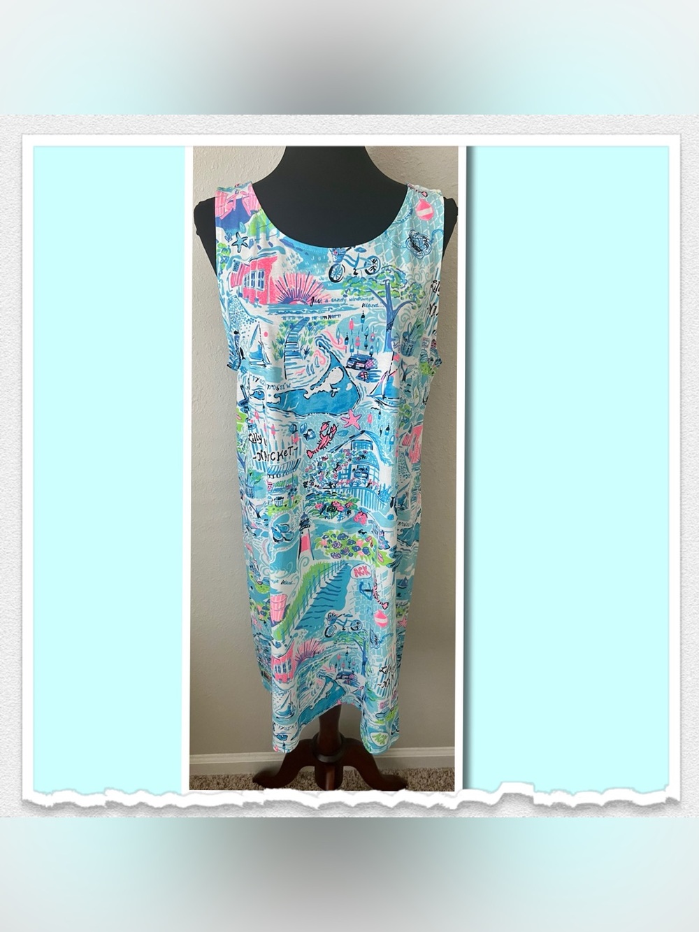 NWT LILLY PULITZER “KRISTEN”LILLY LOVES NANTUCKET PRINT DRESS SZ XL